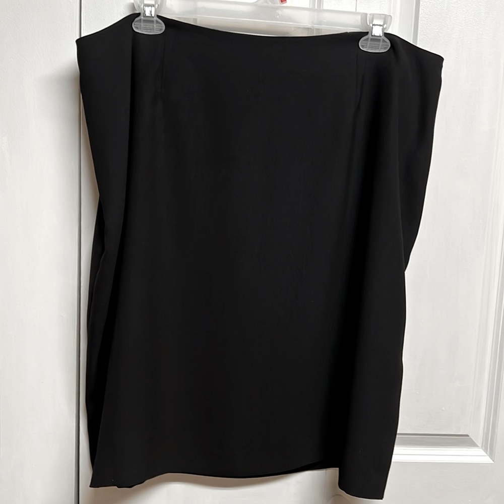 Vince Camuto Black Lined Slit Pencil Skirt Plus Size 18W